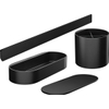 Hansgrohe Wallstoris set salle de bains rail+métier+couvercle+gobelet mat noir SW651605