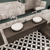 ENSEMBLE DE MEUBLE MONDIAZ LUSH - 180 cm - 2 tiroirs - lavabo BARCO - 2 lavabos - 0 trous de robinet - marron foncé SW409624