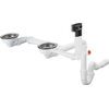 Hansgrohe D17-10 mechanische afvoerset voor dubbele waskom graniet chroom SW1567259