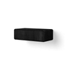Looox Wooden Rounded Badkamermeubel - 30x100x46cm - 1 la - eiken zwart SW1481859