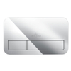 Villeroy & Boch Viconnect 2 knops bedieningsplaat e200 - 25.3x14.5cm - hoogglans chroom GA41209