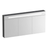 BRAUER Promise Deluxe armoire de toilette - 140x70x15cm - avec éclairage 3 portes miroir double face - Gris Bois SW1203701