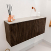 Mondiaz JOYA-DLUX 90cm toiletmeubel - kleur Walnut - Wastafel FAYE positie Rechts Zonder kraangat kleur Ostra. SW1422613