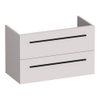 BRAUER Trust meuble sous-lavabo peu profond 80 sans poignées rapportées 2 tiroirs à fermeture douce et 1 découpe pour siphon - sable mat SW1204111
