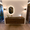 Mondiaz CIRO-DLUX Badkamermeubelset - 170x45x50cm - Solid surface wastafel Lava - 1 wasbak Links - zonder kraangaten - 4 lades - Dusk SW1533064