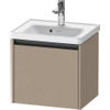 Duravit Ketho.2 Wastafelonderbouwkast - met 1 lade - 48.4x37.5x44cm - met greep antraciet - linnen mat SW773079