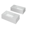 INK Versus lave-mains - 36x18x9cm - polystone - vasque à gauche - sans trou de robinet - blanc brillant SW157960