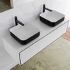 MONDIAZ LAGOM 120cm badmeubel solid surface urban 2 lades Wastafel BINX opzetkom dubbel 2 kraangaten SW409246 MONDIAZ LAGOM 120cm badmeubel solid surface urban 2 lades Wastafel BINX opzetkom dubbel 2 kraangaten SW409246