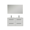 Tiger Boston Badkamermeubelset 120cm Hoogglans wit met spiegel. Glanzend witte polybeton wastafel en chromen grepen SW106784 Tiger Boston Badkamermeubelset 120cm Hoogglans wit met spiegel. Glanzend witte polybeton wastafel en chromen grepen SW106784