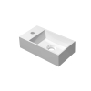 INK Contra Lave-mains - 40x22x12cm - lavabo à droite - 1 trou de robinet - polystone blanc brillant SB3201031