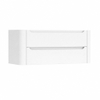 H&R Badmeubelen Juice Meuble sous vasque - 120x45x50cm - coins arrondis - 2 tiroirs - poignée intégrée - Blanc mat SW1489847