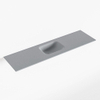 Mondiaz LEX Lave-main - 110x30x0.9cm - lavabo au centre - sans trou de robinet - Solid Surface - pour meuble lave mains - Plata SW1026013