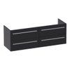 Saniclass Exclusive Line onderkast 139x45.5x50cm hangend met 4 softclose lades 2 sifonuitsparingen MFC Black Wood SW86453 Saniclass Exclusive Line onderkast 139x45.5x50cm hangend met 4 softclose lades 2 sifonuitsparingen MFC Black Wood SW86453