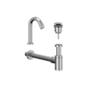 IVY Ensemble pour lave-mains - montage en surface - courbé - modèle S - bonde always open - Chrome SW1032348