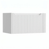 H&R Badmeubelen Juice Wastafelonderkast - 80x45x40cm - rechterhoek afgerond - 3D-front - 1 lade - geïntegreerde greep - wit mat SW1259544