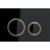 Geberit Sigma50 bedieningsplaat - 2-toets spoeling - rond - dualflush - zwart messing SW420768