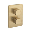 Crosswater Atoll Thermostatische inbouwbox - met 2 uitgangen - geborsteld messing (goud) SW648354