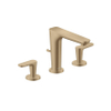 AXOR Citterio C wastafelkraan - 3-gats - voorsprong 13.5cm - met trekwaste - geborsteld brons SW1152076
