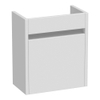Saniclass Future Fonteinonderkast - 40x45x22cm - 1 rechtsdraaiende deur - greep - MDF - hoogglans wit SW3050