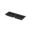 INK Post wastafel - 120x45x1cm - 2 wasbakken - 2 kraangaten - keramiek Lauren black mat SW693445