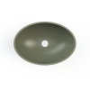 Arcqua Prince vasque 49x34cm ovale marbre coulé mat vert SW538258