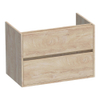BRAUER Adore meuble sous-lavabo - 80x46x55cm - 2 tiroirs à fermeture douce - sans poignées - 1 découpe pour siphon - Forest Wheat SW1198394