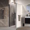 BRAUER Cosmic Nisdeur - 80x200 - draaiend - helder - glas omkeerbaar incl. glascoating - mat zwart SW1580955