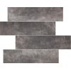 Kerabo Urban carreau de mur noir 15x60cm aspect béton noir mat SW523317
