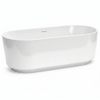 Zeza Pure Vrijstaand Bad - 150x75x58cm - acryl - glans wit SW962852
