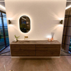 Mondiaz CIRO-DLUX Badkamermeubelset - 190x45x50cm - Solid surface wastafel Sombra - 1 wasbak Links - zonder kraangaten - 4 lades - Dusk SW1533566