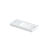 INK Pitch wastafel - 100x45x9cm - 1 wasbak rechts - 0 kraangaten - drain keramiek Statuario glans SW693322