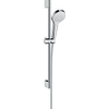 Hansgrohe Croma Select S Vario ensemble barre de douche avec douchette Croma Select S Vario EcoSmart 65cm avec flexible Isiflex`B 160cm blanc/chrome 0605497