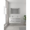 Bruynzeel Bando badmeubelset 120x45cm 2 kraangaten 2 wasbakken 4 lades met spiegel met softclose Composiet mat wit SW383271 Bruynzeel Bando badmeubelset 120x45cm 2 kraangaten 2 wasbakken 4 lades met spiegel met softclose Composiet mat wit SW383271