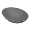 Arcqua Prince Vasque à poser - 49x34cm - ovale - cast marble - gris mat SW909476