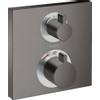 Hansgrohe Ecostat Square - afbouwdeel - voor inbouw - thermostaat - met stop- en omstelkraan - geborsteld zwart chroom SW297547