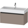 Duravit Ketho.2 Wastafelonderbouwkast - met 1 lade - 98.4x46x44cm - met greep antraciet - basalt mat SW771898