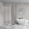Aqua Vista Taviano Linea nisdeur - 90x200cm - incl. montageset - gunmetal SW1244454