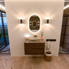 Mondiaz CIRO-DLUX Badkamermeubelset - 80x45x50cm - Solid surface wastafel Sombra - 1 wasbak Midden - zonder kraangaten - 2 lades - Dusk SW1533378