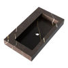 BRAUER Coral lavabo - 80x46x10cm - 1 bassin - 0 trous de robinet - composite - aspect marbre - Copper Brown SW957313
