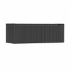 H&R Badmeubelen Juice Wastafelonderkast - 120x45x40cm - rechterhoek afgerond - 3D-front - 1 lade - geïntegreerde greep - antraciet mat SW1259852