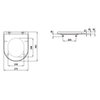 Laufen Kartell by Laufen closetzitting 37.6x44.3x3cm met deksel met dempingsmechanisme duroplast glossy black glans SW358281