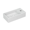 INK Versus lave-mains - 36x18x9cm - porcelaine - vasque à gauche - trou de robinet à droite - blanc brillant SW450969