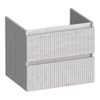 BRAUER Joy Wavy meuble sous-lavabo 60 2 tiroirs softclose - sans poignée - 1 découpe pour siphon - Forest Seashell SW1201380