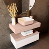 Mondiaz TOP 30 Plan sous vasque suspendu - 80x30x12cm - solid surface - Rosee SW1021988