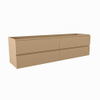 Mondiaz Hay Meuble sous vasque - 180x45x50cm - 4 tiroirs - softclose - 1 découpe gauche - Oro SW1016225