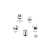 Brabantia NewIcon Poubelle à pédale - 3 litres - seau intérieur en plastique - acier mat SW237252