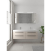 Bruynzeel Bando badmeubelset 150x45cm 2 kraangaten 2 wasbakken 4 lades met spiegelkast met softclose Composiet kasjmier grijs SW383552 Bruynzeel Bando badmeubelset 150x45cm 2 kraangaten 2 wasbakken 4 lades met spiegelkast met softclose Composiet kasjmier grijs SW383552