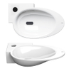 Clou First vasque de toilette 38.8x24.6cm trou de robinet à gauche Céramique Blanc SW9267