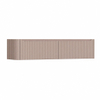H&R Badmeubelen Juice Wastafelonderkast - 180x45x40cm - linkerhoek afgerond - 3D-front - 2 lades - geïntegreerde greep - strawberry SW1260468