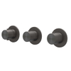 IVY Concord Partie apparente - pour mitigeur thermostatique encastré - 3 robinets d'arrêt - symmetry - rosaces rondes - RVS316 - noir carbone brossé PVD SW1030945
